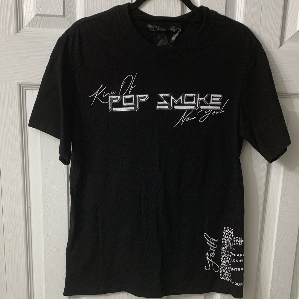 VLONE Black Pop Smoke Graphic Tee